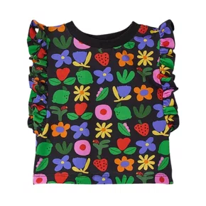 Blusa Malha Jardinzin Preto Fabula
