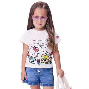 Blusa Piquinique Hello Kitty e Amigos Momi