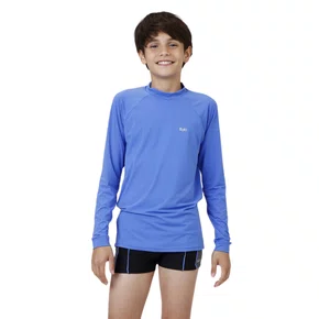 Blusa Proteção UV Azul Oceano Siri Kids