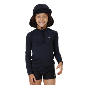 Blusa Proteção UV Preto Siri Kids