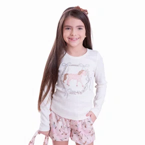 Blusa Ribana Moldura Cavalinho Cristal Pituchinhus