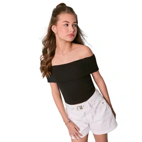 Blusa Ribana Ombro a Ombro Preto Authoria