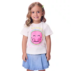 Blusa Smile Pink Patch Patinhas Momi
