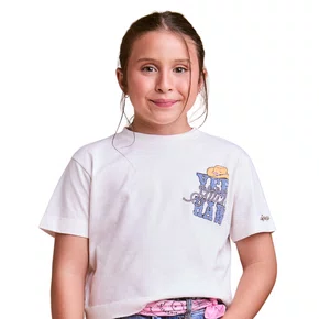 Blusa Stitch Cowboy Off White Anime