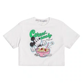 Blusa T Shirt Mickey Cereal Branca Authoria