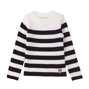 Blusa Tricot Listras Preto e Branco Anime