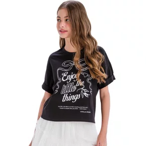 Blusa Tshirt Enjoy  Preto vanilla