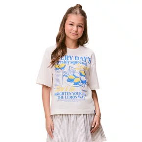 Blusa TShirt Lemons Every Day's Off White Authoria