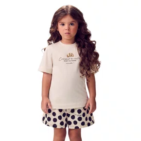 Blusa TShirt Patch Croissant Bege Vanilla Animê