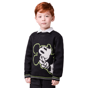 Blusão Tricot Mickey Preto Neon Youccie