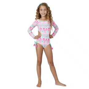 Body Infantil Manga Longa Anita Tropicandy Siri Kids