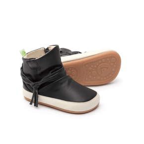Bota Ridgey Couro Black Tapioca Tip Toey Joey