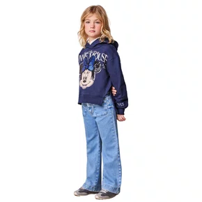 Calça Jeans Clara Bolsos Frontais Anime