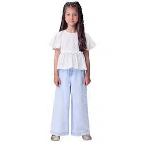 Calça Jeans Claro Clochard Wide Momi