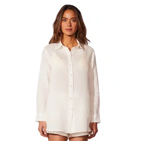 Camisa em Linho Hermosa Branco Cia Maritima