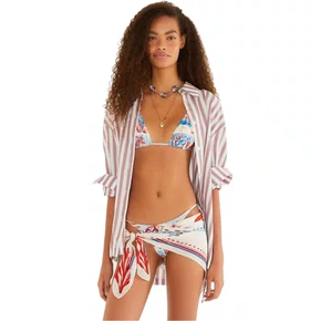 Camisa Fio Tinto Listras Hibisco Farm