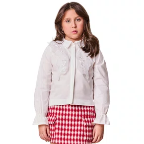 Camisa Infantil Menina com Borboleta Off White Anime