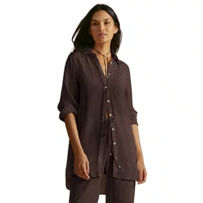 Camisa Lisos Shantung Coffee Cia Maritima