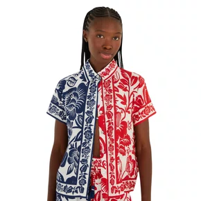 Camisa Noite de Passaro Navy Vermelho Farm