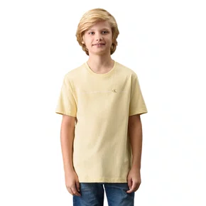 Camiseta Algodão Orgânico Amarelo Manteiga Calvin Klein