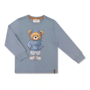 Camiseta Algodão Teddy Canguru Delave Azul Dame