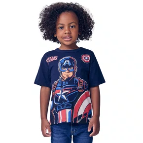 Camiseta Capitão America Marinho Youccie