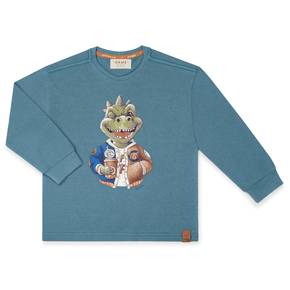 Camiseta Manga Longa Dino Aquacmarine Dame