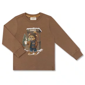 Camiseta Infantil Algodão Teddy Cofee Dame