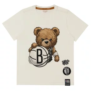 Camiseta Infantil NBA Nets Teddy Bola Off Dame