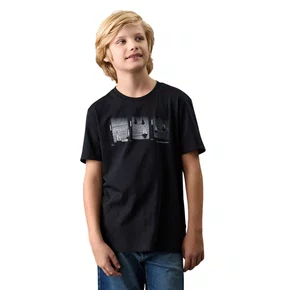 Camiseta Malha Veleiros Preto Calvin klein