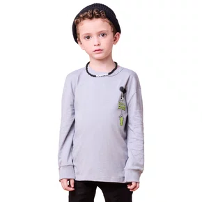 Camiseta  Manga Longa Mickey Cinza Youccie