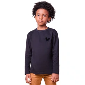 Camiseta Manga Longa Mickey Preto Youccie