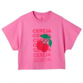 Camiseta Silk Cereja Rosa Farm Futura