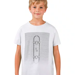 Camiseta Skate Waves Off White Reserva