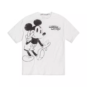 Camiseta T Shirt Alongada Mickey Branca Authoria