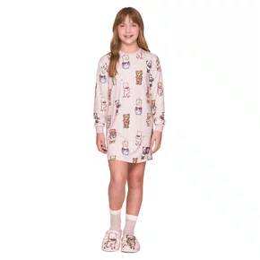 Camisola Dress Sweet In Bears Lua Lua