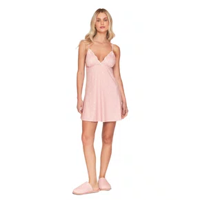 Camisola Feminina Poá Bordado Lovely Lua Lua