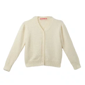 Cardigan Tricot Pelinho Off Fábula