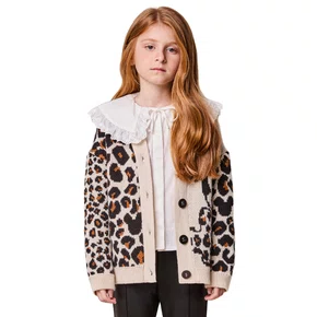 Casaco Infantil Menina Tricot Oncinha Minnie Bege Anime