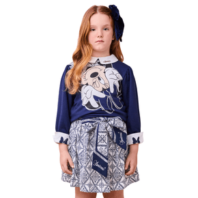 Casaco Moletom Azul Com Gola Minnie Anime