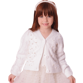 Casaco Tricot Bordado Pedrarias Fofo Off Pituchinhus