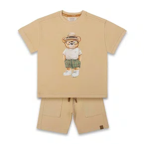 Conjunto Bege Teddy Chapeu Dame