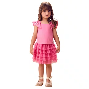 Conjunto Blusa e Saia Tule Rosa Cherry Animê