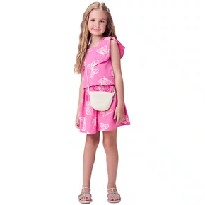 Conjunto Bordado Borboletas Rosa Momi