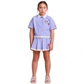 Conjunto Camisa Minnie Tenista Lavanda Anime