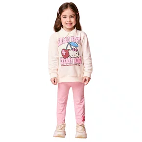 Conjunto com Legging Hello Kitty Cherry Momi