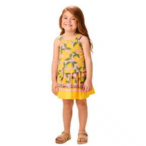 Conjunto Fruit Bear Rosa e Amarelo Momi