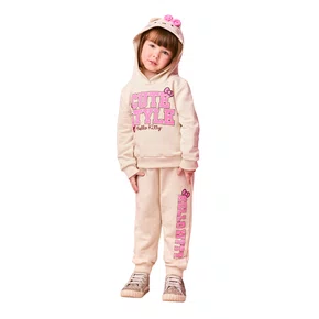Conjunto Hello Kitty Cute Style Bege Vanilla Momi