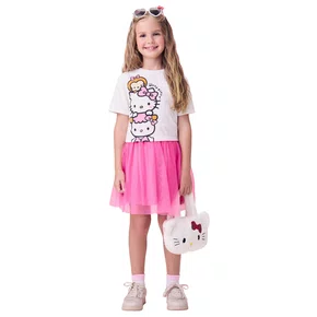 Conjunto Hello Kitty E Friends Tule Pink Momi