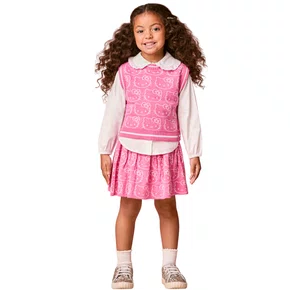 Conjunto Hello Kitty Tricot Rosa Babaloo Momi